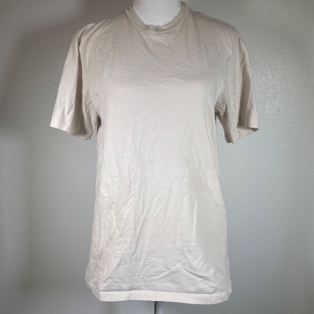 Aime Leon Dore Mens Tan Beige Cotton Short Sleeve T-Shirt XS Streetwear Casual